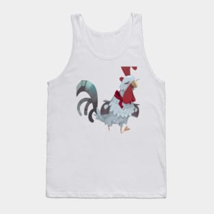 Cute Rooster Drawing Tank Top